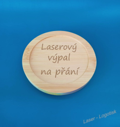 Bambusový podšálek+laserový výpal na přání